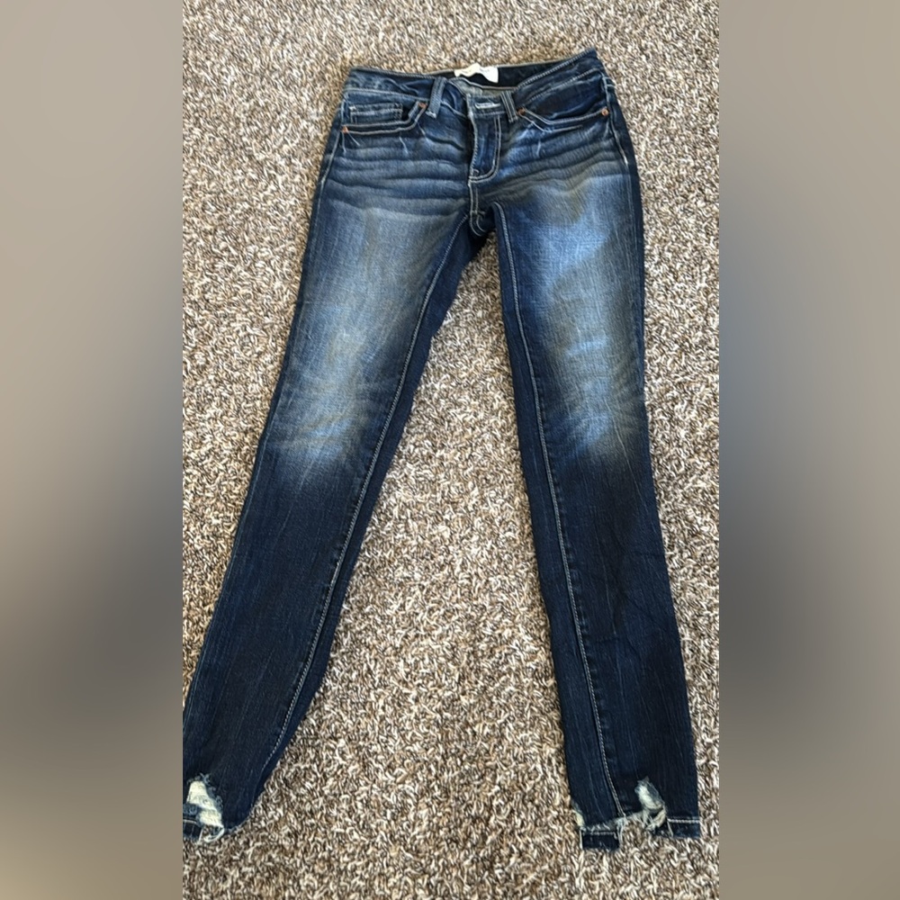 BKE Women’s Dark Blue Skinny Jeans